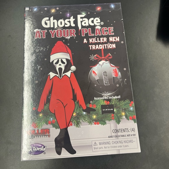 Scream Ghostface At Your Place Elf On The Shelf Spirit Christmas Fun world Rare